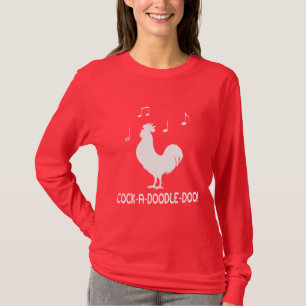 T-shirt Coq dans le cocorico de silhouette