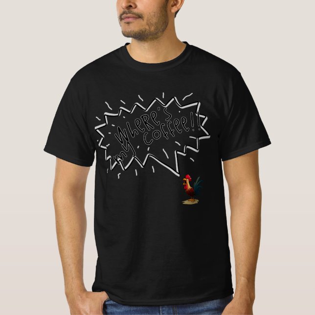 T-shirt Coq de café (Devant)