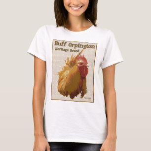 T-shirt Coq de couleur chamois d'Orpington