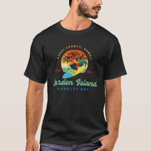 T-shirt coq de poulet de Kauai café jardin île