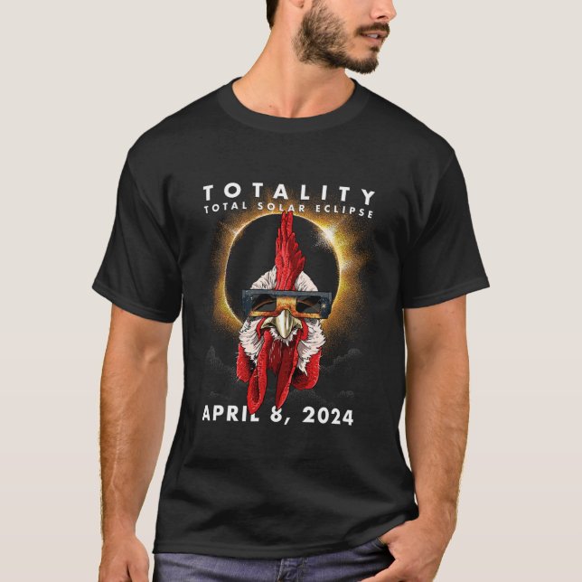 T-shirt Coq de poulet solaire Eclipse 2024 (Devant)