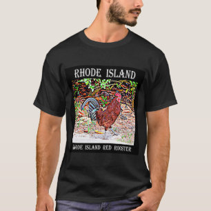 T-shirt Coq de rouge d'île de Rhode