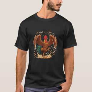 T-shirt Coq En Colère Éclaboussure Ferme Poulet Matinée Ma