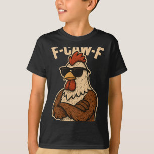 T-shirt Coq F Caw F Drôle D'oiseau Fcawf Chasseur De Poule