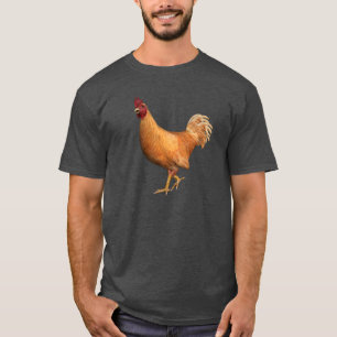 T-shirt Coq orange coloré