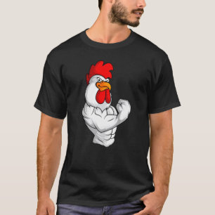 T-shirt Coq Poulet Fitness Entraînement Culturiste Muscl