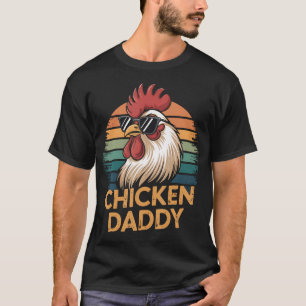 T-shirt Coq Rétro Papa Vintage 70S Rétro Drôle Ferme C