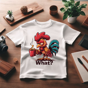 T-shirt Coq Sarcastique boire un café idée cadeau