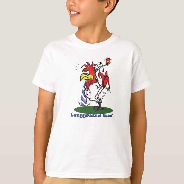 T-shirt coqs bayrischer : Lenggriasa Bua' (Devant)