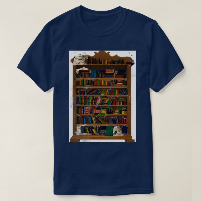 T-shirt coque de livres surchargé (Design devant)