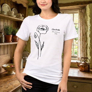 T-shirt Coquelicot de retraite personnalisé 