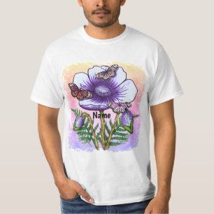 T-shirt Coquelicot violet papillon