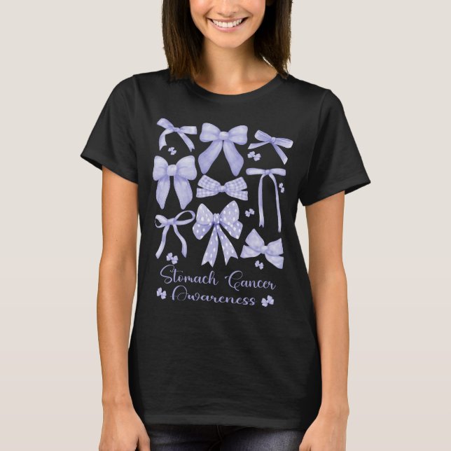 T-shirt Coquette Aesthétique Périwinkle Bow Stomach Cancer (Devant)