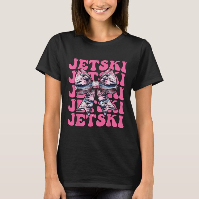 T-shirt Coquette Bow Jet Ski Jet Girl Maman Mama Moth (Devant)