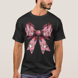 T-shirt Coquette Bow Marching Band Musician Pattern Girl f