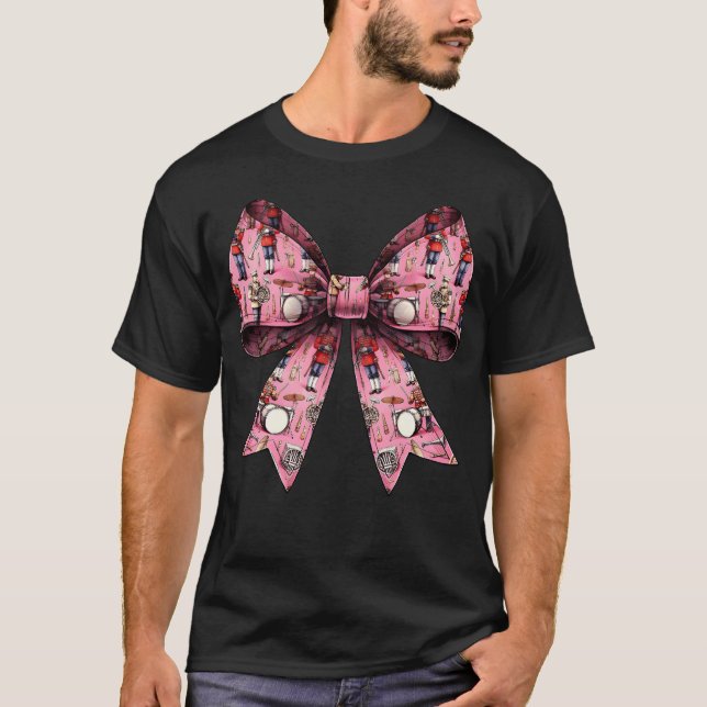 T-shirt Coquette Bow Marching Band Musician Pattern Girl f (Devant)