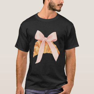 T-shirt Coquette Bow Rose Croissant Cuisine Baking Baker P