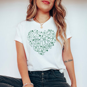 T-shirt Coquette Clover Heart - St. Patrick’s Day