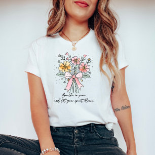 T-shirt Coquette Floral Retro avec devis