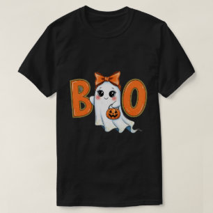 T-shirt Coquette Halloween Girly Boo Ghost Esthétique 2025
