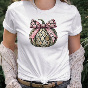 T-shirt Coquette Halloween Serpent Citrouille Peau rose Bo