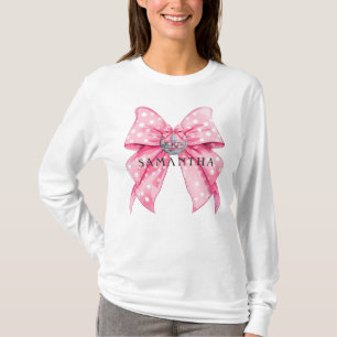 T-shirt Coquette mignonne fille Feminine Disco Ball Pink B