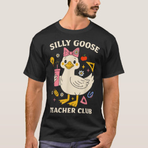 T-shirt Coquette Oie Idiote Club d'Enseignants Oie Drôle D
