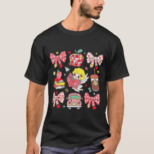 T-shirt Coquette Rose Ruban Pomme Professeur Remerciement