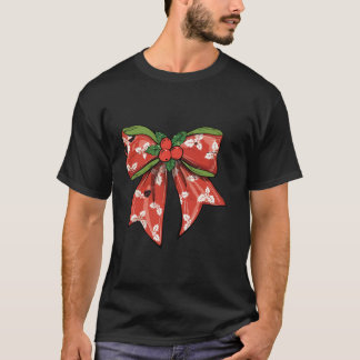 T-shirt Coquettes de Noël rétro Bow Joyeux Noël Bows