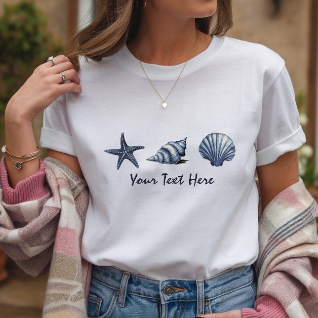 T-shirt Coquillages côtiers personnalisés Trésor Océan Été (Créateur téléchargé)