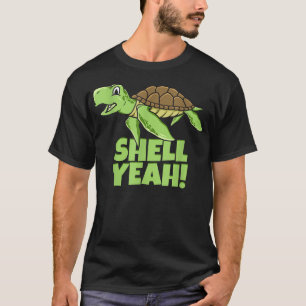 T-shirt Coquille Ouais Cute Tortoise Amateur Cadeau Animal