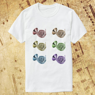T-shirt Cor d'harmonie français arc-en-ciel design collage