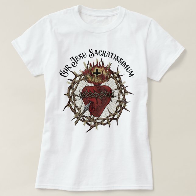 T-shirt Cor Jesu Sacratissimum Sacré Coeur de Jésus (Design devant)