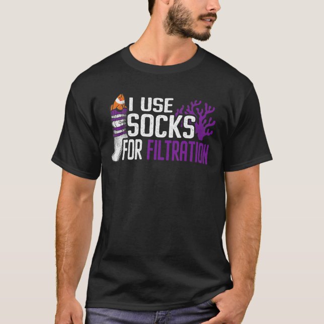 T-shirt Coraux À Poissons J'Utilise Des Chaussettes Pour F (Devant)