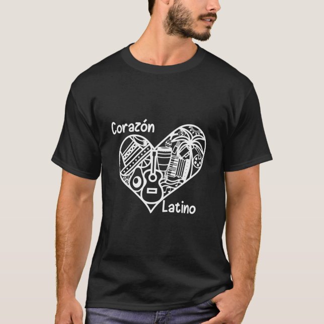T-shirt Corazã³N Latino (Devant)