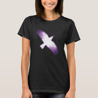 T-shirt Corbeau blanc et violet