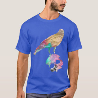 T-shirt Corbeau corbeau corbeau corbeau crâne d'oiseau Vin