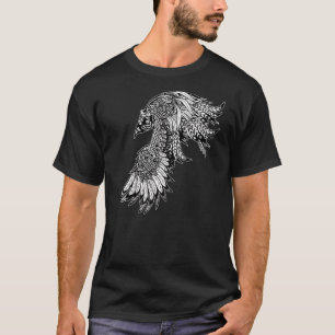 T-shirt Corbeau Corbeau Norse Mythologie Viking Symbole no