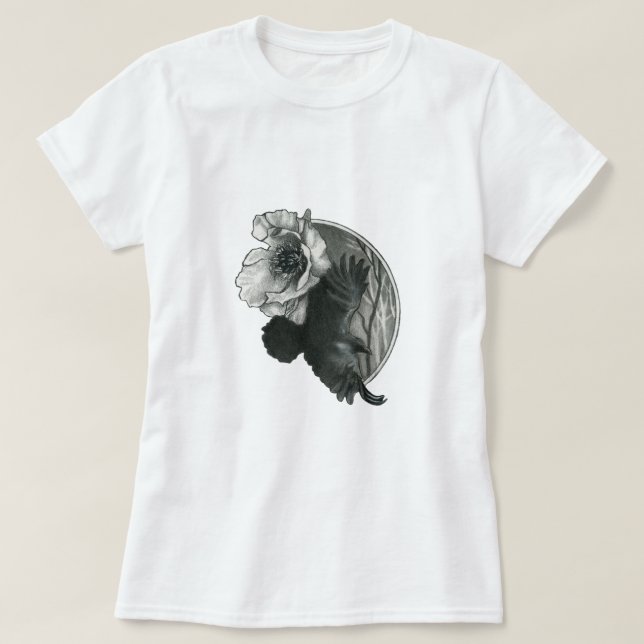 T-shirt Corbeau et bois (Design devant)