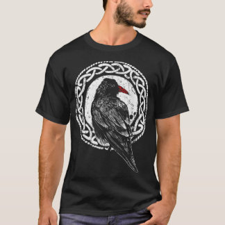 T-shirt Corbeau noir corneille mystique à pleine lune