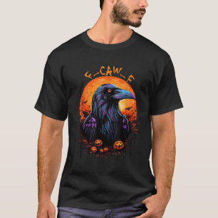 T-shirt Corbeau noir, F-caw-f Drôle d'oiseau noir Lune Got