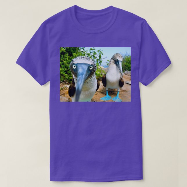 T-shirt corbeaux à pattes bleues (Design devant)