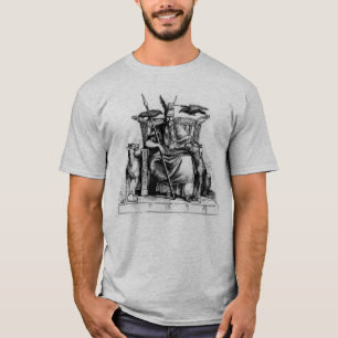 T-shirt Corbeaux d'Odin sur son trône de pierre mythologie