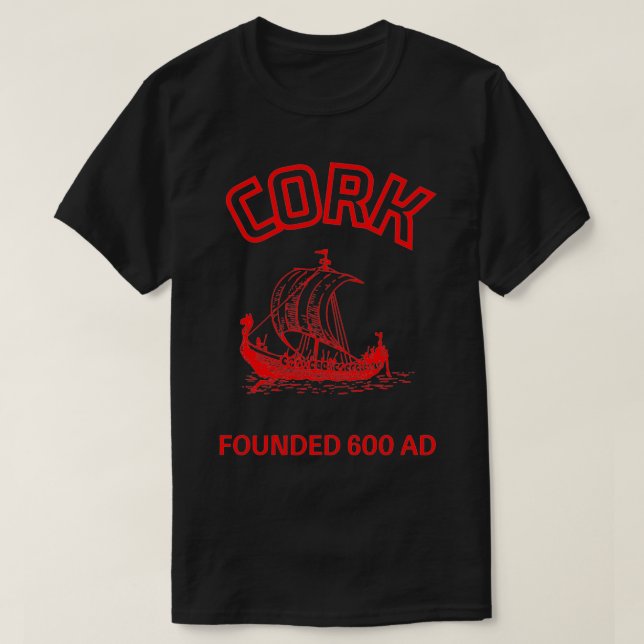 T-SHIRT CORC ÉTABLI 600 AD POLICE ROUGE (Design devant)