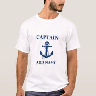 T-shirt Corde d'Ancre du nom du capitaine nautique