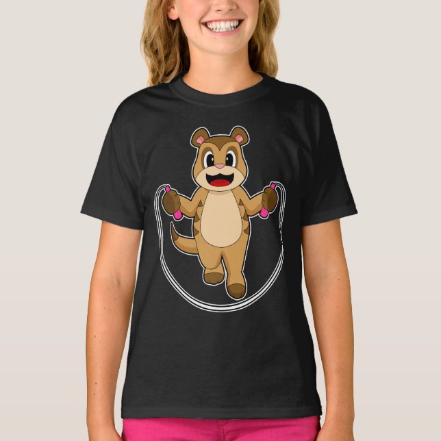 T-shirt Corde de jump Meerkat (Devant)