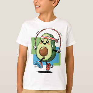 T-shirt Corde de vidage mignonne Avocado - Fitness Kawaii