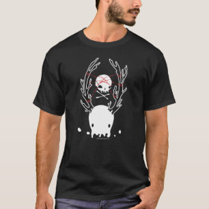 T-shirt Corde déplaisante de crâne de méduses de cerfs