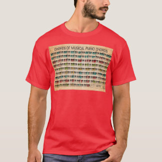 T-shirt Cordes d'accords de piano musical