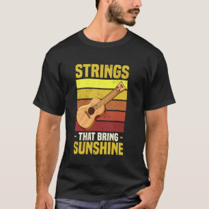 T-shirt Cordes Qui Apportent Joueur De Ukulele Uke Soleil